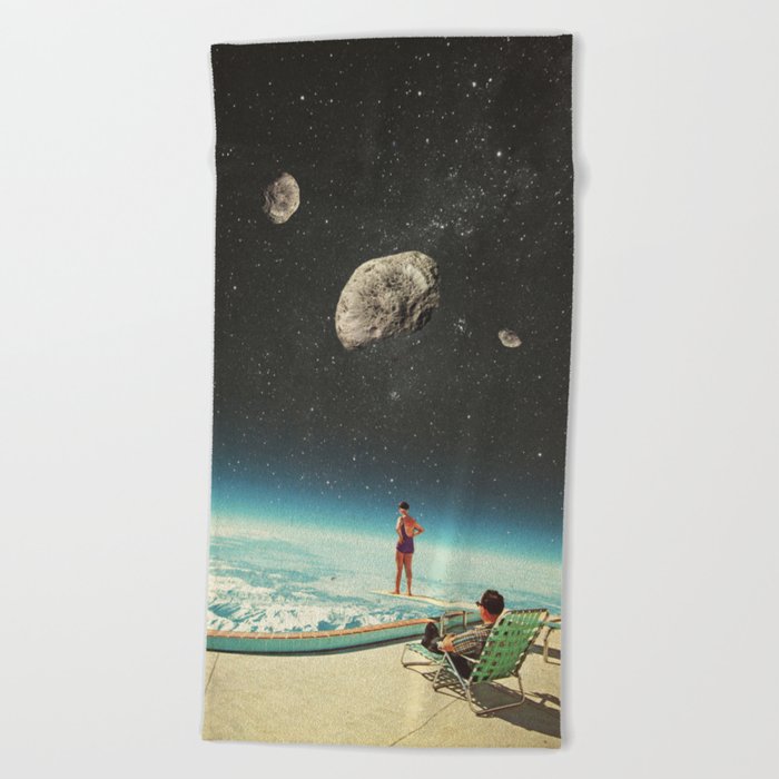 Summer with a Chance of Asteroids Beach Towel