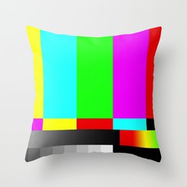 SMPTE Television TV Color Bars Throw Pillow