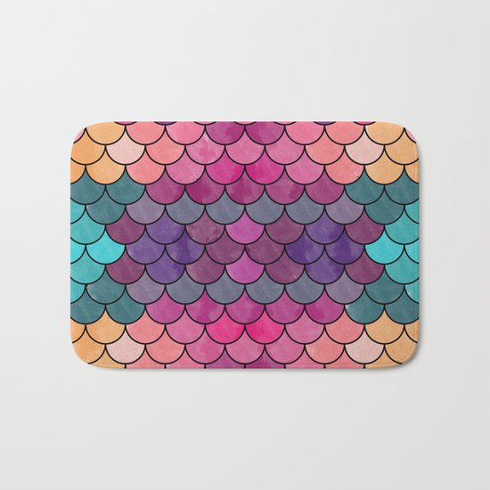 Watercolor Lovely Pattern VVXVIII Bath Mat