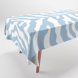Zebra Wild Animal Print Light Blue Tablecloth