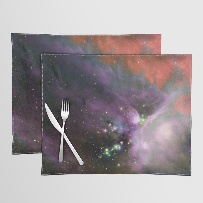 young stars peach pink purple Placemat