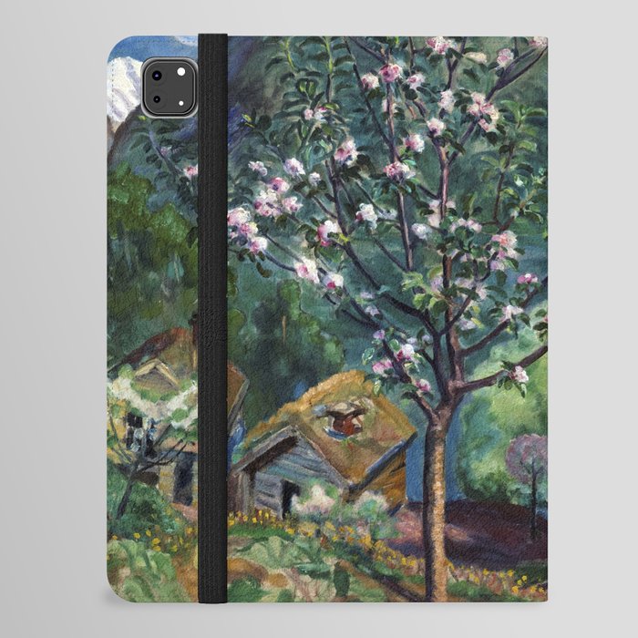 Apple Tree in Bloom, 1926-1927 by Nikolai Astrup iPad Folio Case
