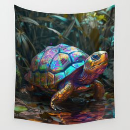 Chrome Turtle Wall Tapestry