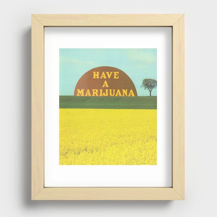 Have A Marijuana Collage  Recessed Framed Print