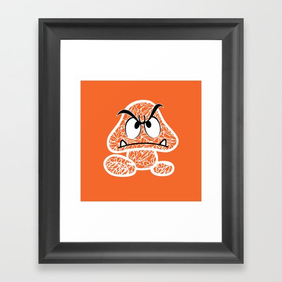 Goomba #CrackedOutBadGuys Framed Art Print