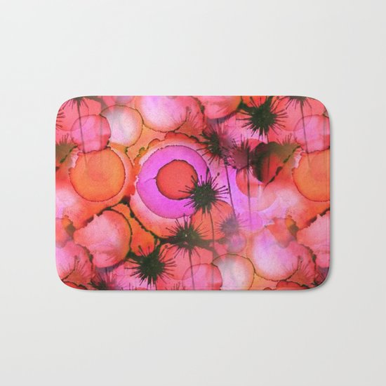 Palm Trees on Sunset Stains Bath Mat