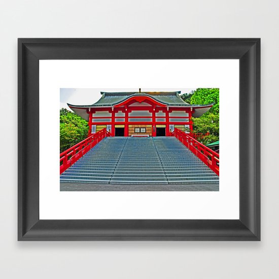 Red Temple Framed Art Print