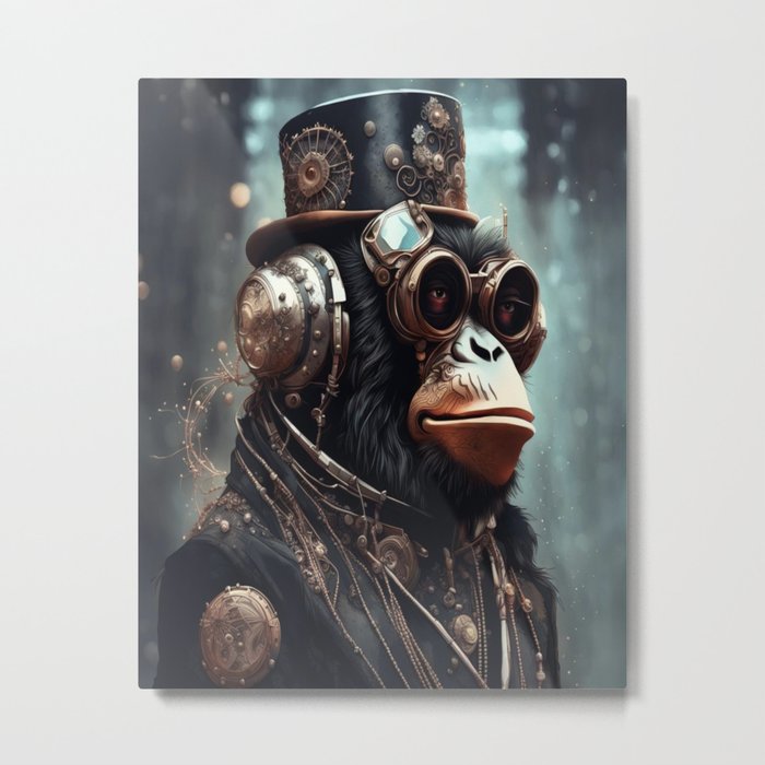 Steampunk Ape No.1 Metal Print