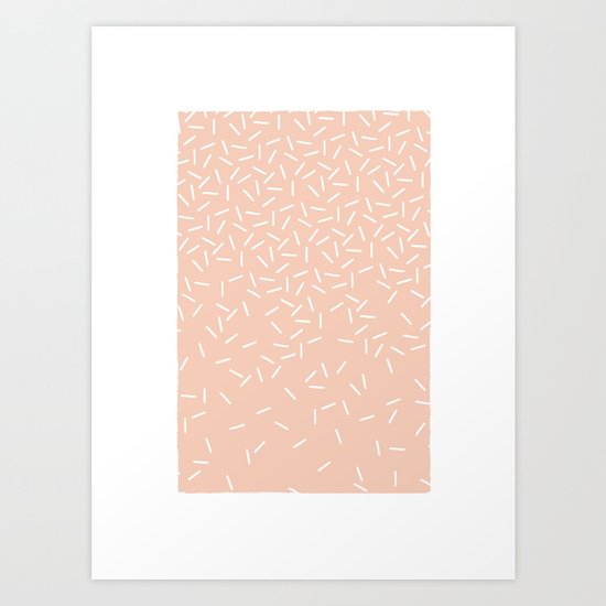 Sprinkles - in Peach Art Print