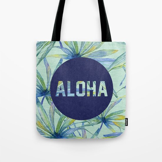 Aloha - blue version Tote Bag