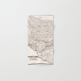 Ventura County Map Hand & Bath Towel