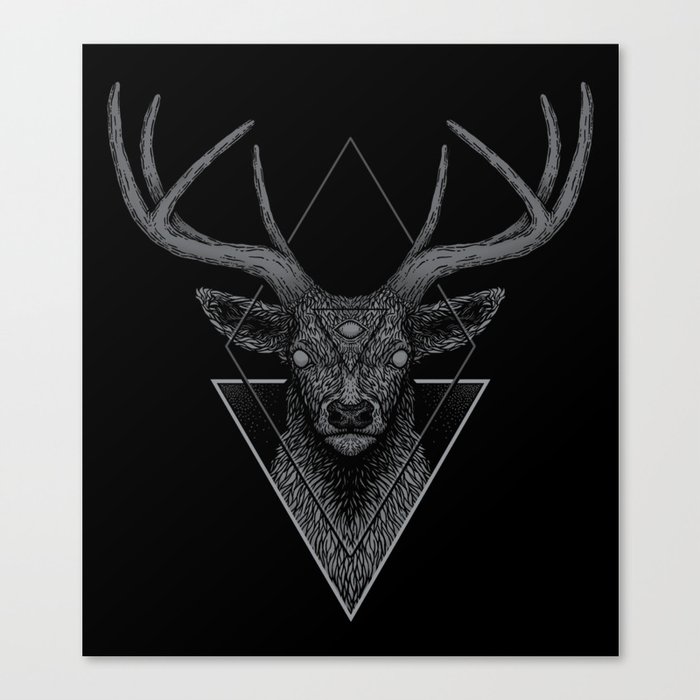 Dark Deer Canvas Print
