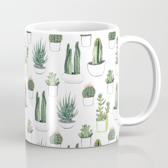 watercolour cacti and succulent Mug