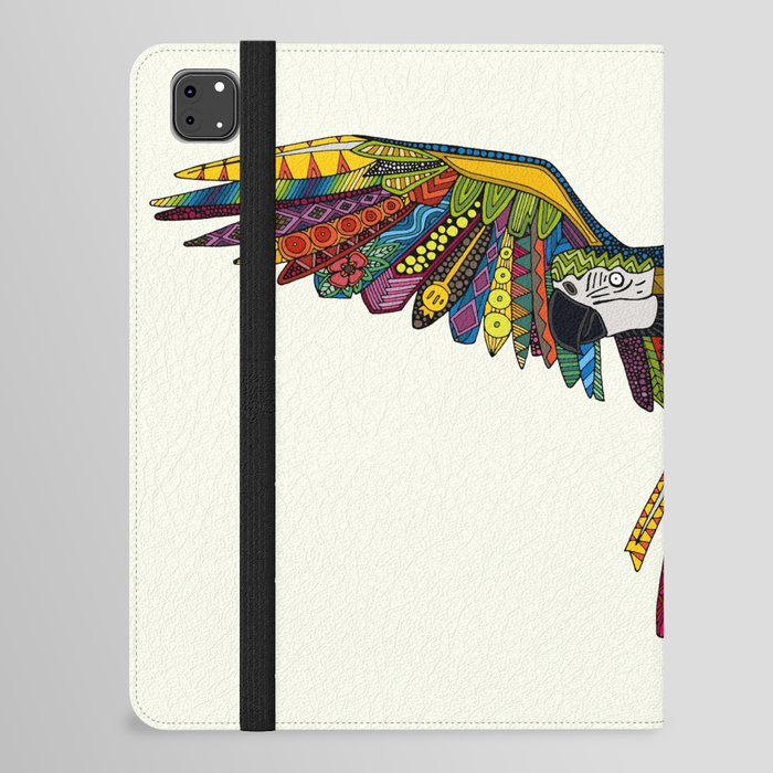 harlequin parrot cream iPad Folio Case