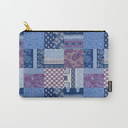 Boho Patch Blue Carry-All Pouch