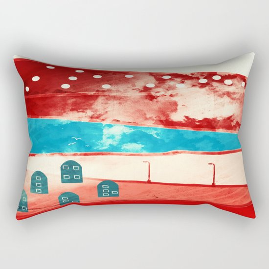 Red landscape Rectangular Pillow
