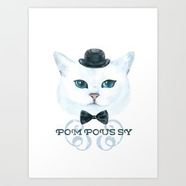 Pompous Pussy Hat Art Print