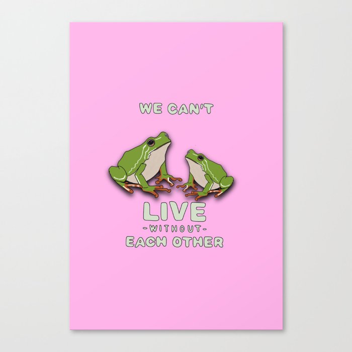 Frog lovers Canvas Print
