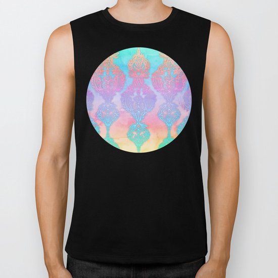 The Ups and Downs of Rainbow Doodles Biker Tank