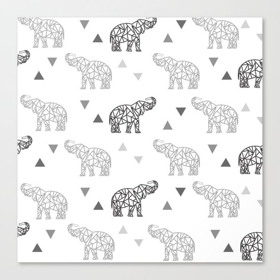 Elephant Pattern Canvas Print