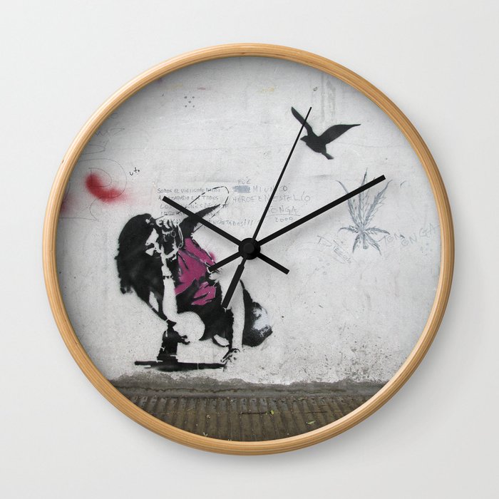 Graffiti - Self Portrait - Street Art Wall Clock