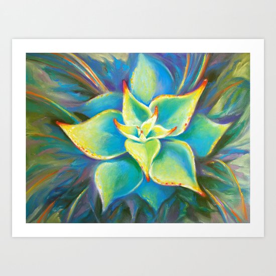 Succulent Flower Art Print