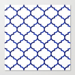 Quatrefoil Persian Blue 2 Canvas Print