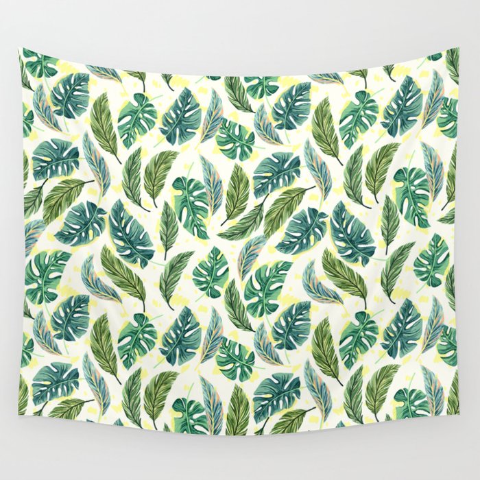 Tropical Leaves Wall Tapestry