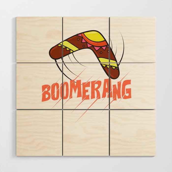 Boomerang Australia Hunting Sport Game Wood Wall Art