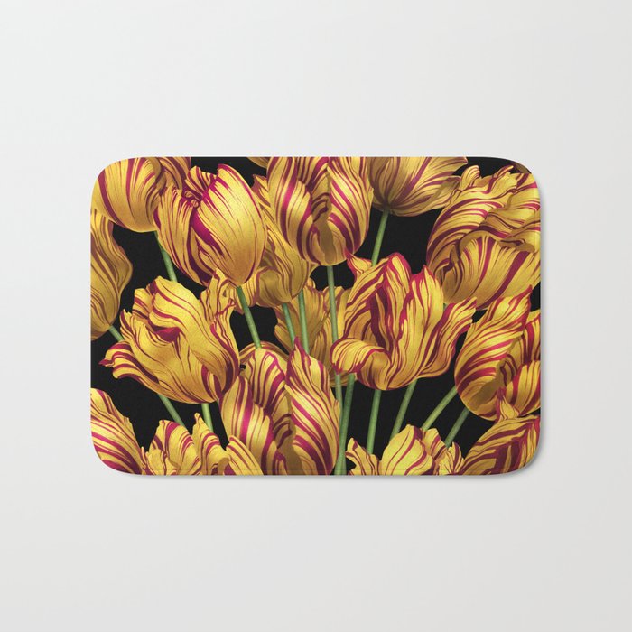 Royal Sovereign Tulips Bouquet Bath Mat By Ikerpazstudio Society6