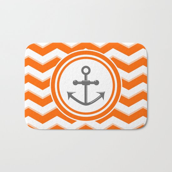 Chevron Anchor Bath Mat