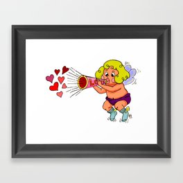 "LOVE - Loud & Clear { Boy Cupid }" by Jesse Young ILLO Framed Art Print