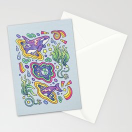 Ocean Portal I: Orca | Whale Space Art Stationery Cards