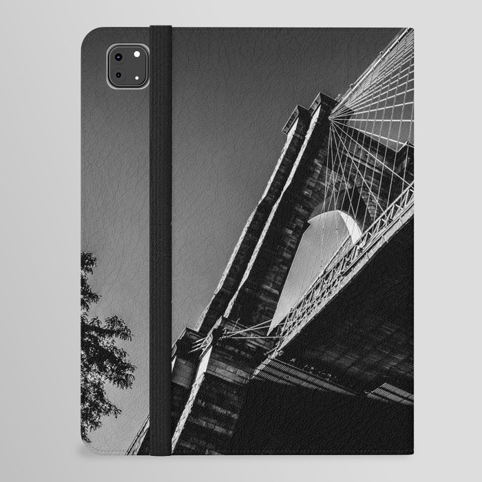 Brooklyn Bridge in New York City black and white iPad Folio Case