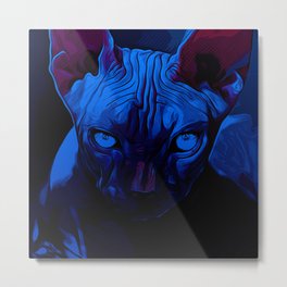 sphynx cat from hell vanfd Metal Print
