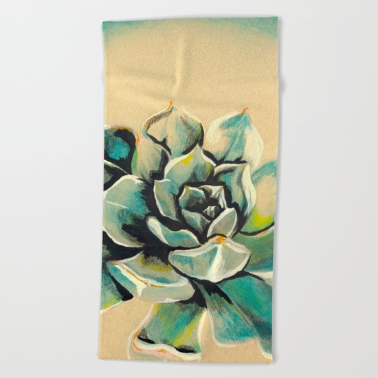 Succulent Beach Towel