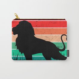 A Vintage Lion with Color background Carry-All Pouch