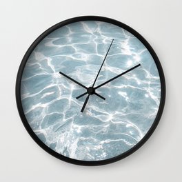 Crystal Clear Blue Water Photo Art Print | Crete Island Summer Holiday | Greece Travel Photography Wall Clock