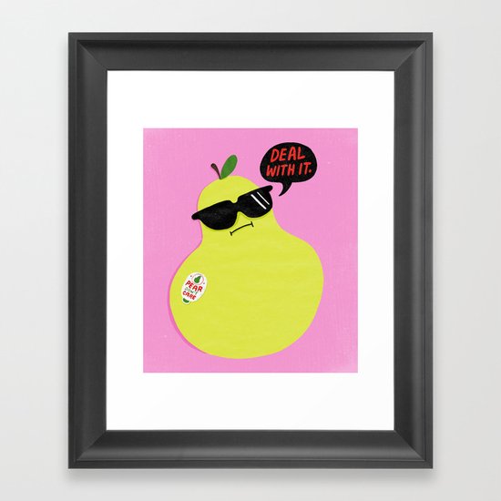 Pear Don't Care Framed Art Print