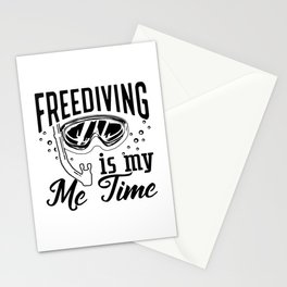 Freediving Is My Me Time Freediver Spearfishing Stationery Card