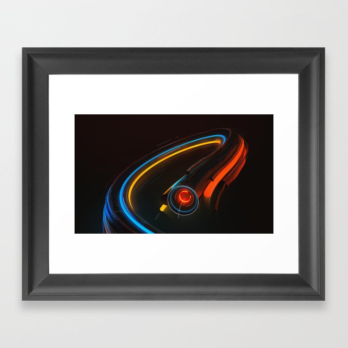 Abstract composition of Wires Framed Art Print