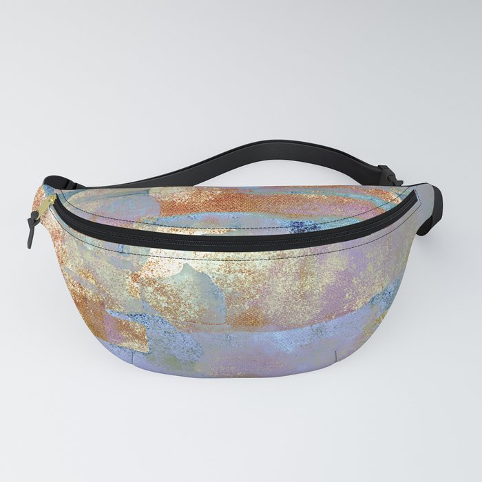 African Dye - Colorful Ink Paint Abstract Ethnic Tribal Rainbow Art Pastel Mud Cloth Fanny Pack