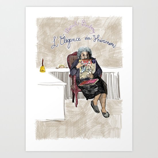L'élégance du hérisson (Muriel Barbery)- COVERS OF BOOKS THAT NOBODY ASKED ME TO ILLUSTRATE N.1 Art Print