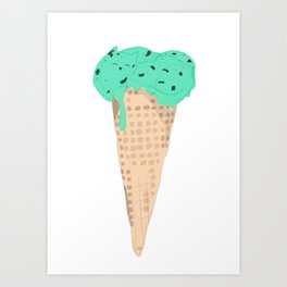 Ice Cream Cat Art Print