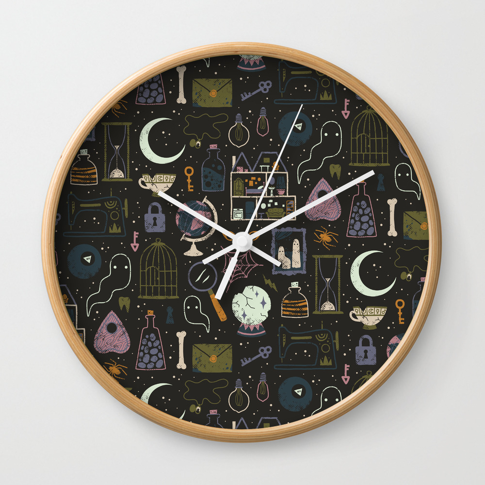 Haunted Attic Wall Clock By Camillechew Society6