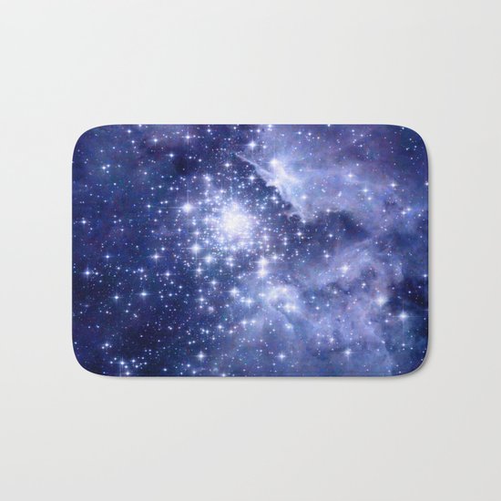 Cobalt Dreams, Universe Stars Space Nebula Bath Mat