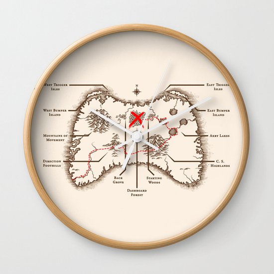 Controller Map Wall Clock