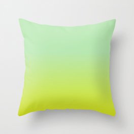 SPRING GREEN OMBRE PATTERN Throw Pillow