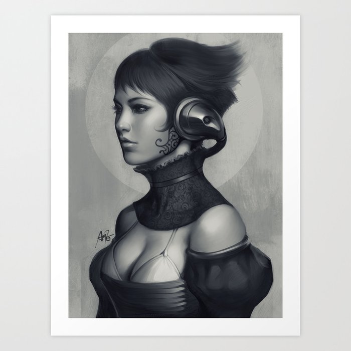 Discover the motif PEPPER GRAYSCALE II by Stanley Artgerm Lau as a print at TOPPOSTER