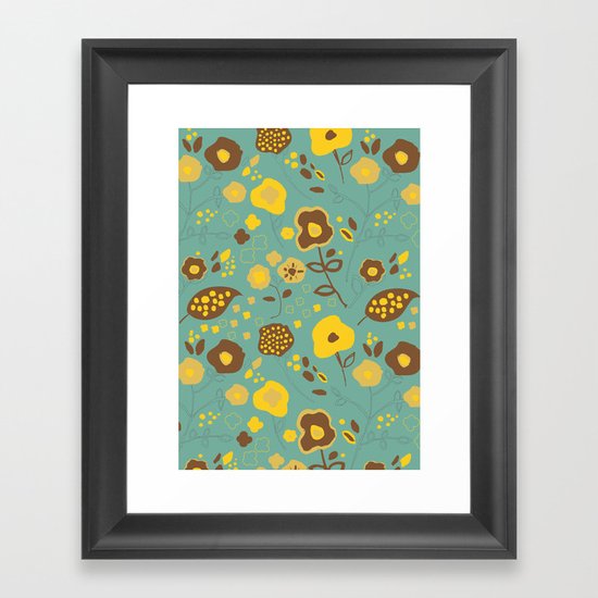 Fall Floral Framed Art Print